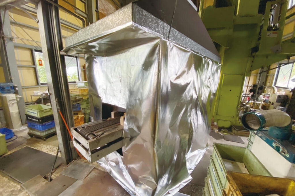 機械の放射熱対策